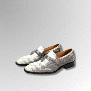 Lizard Skin Loafers With Tassels