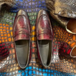 lizard skin colorful loafers