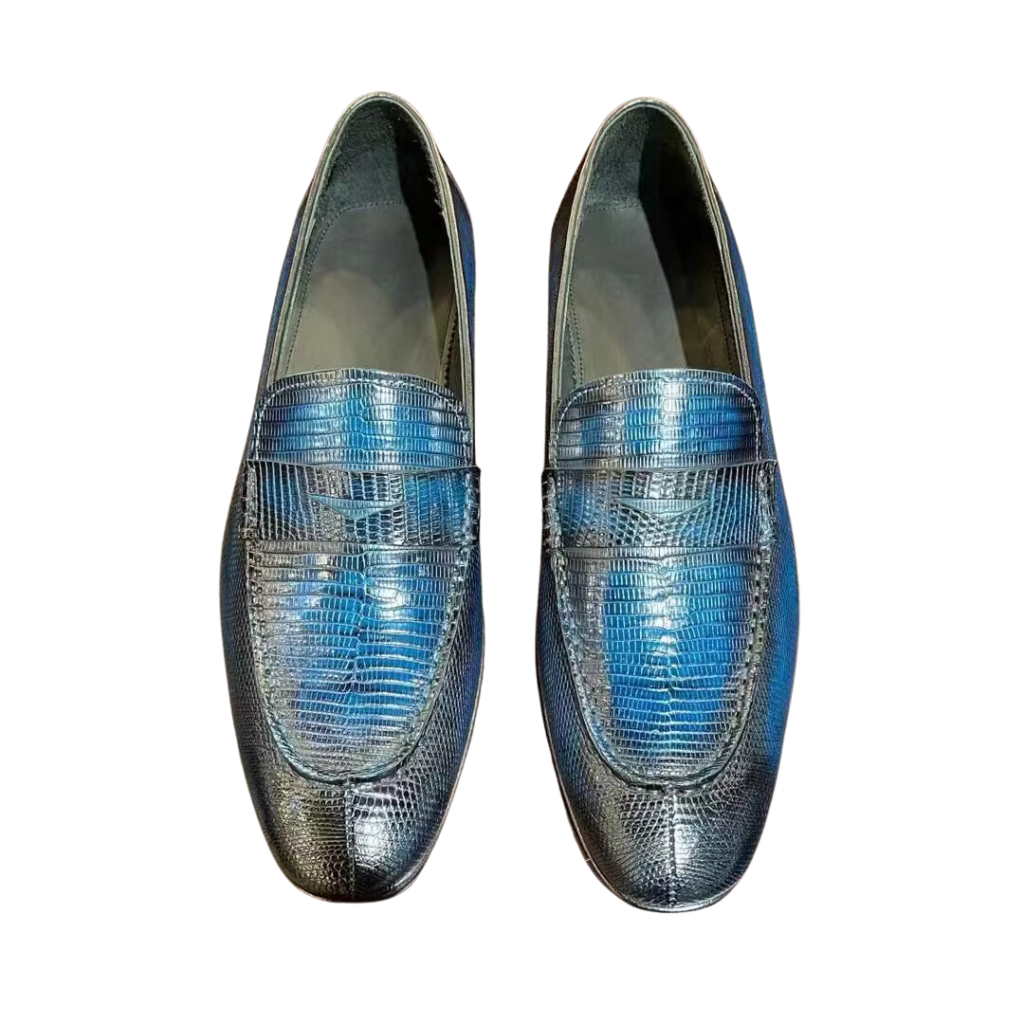 Colorful Lizard Skin Loafers