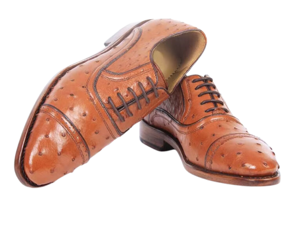 Ostich Skin Lace-up Shoes