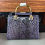 Python Snake Skin Top-Handle Handbag