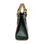 Python Snake Skin Top-Handle Handbag