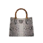 Python Snake Skin Top-Handle Handbag