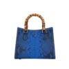 Python Snake Skin Top-Handle Handbag