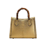 Python Snake Skin Top-Handle Handbag