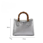 Python Snake Skin Top-Handle Handbag