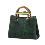 Python Snake Skin Top-Handle Handbag