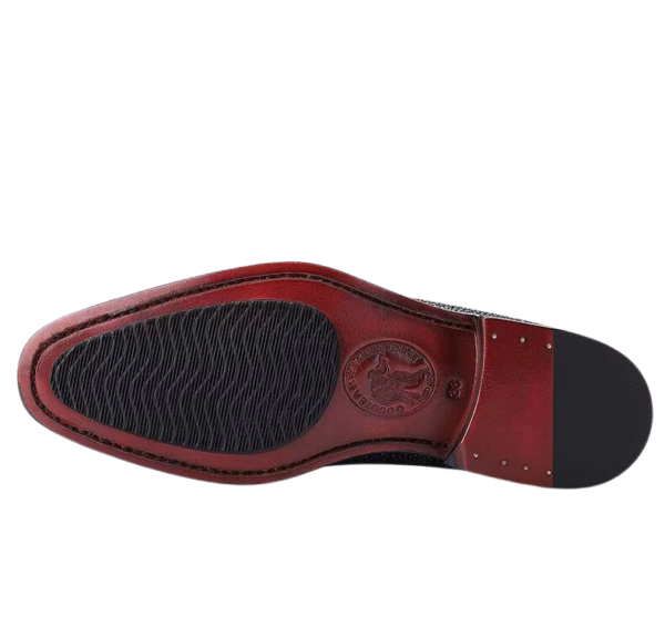 Black Stingray Skin Loafers
