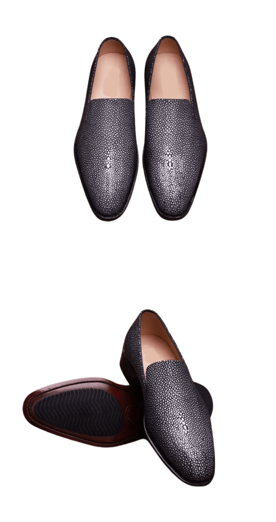 Black Stingray Skin Loafers-alt11