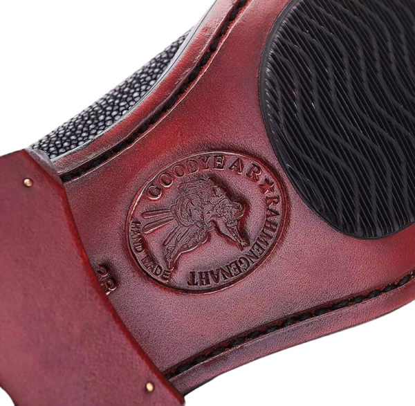 Black Stingray Skin Loafers
