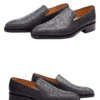 Black Stingray Skin Loafers