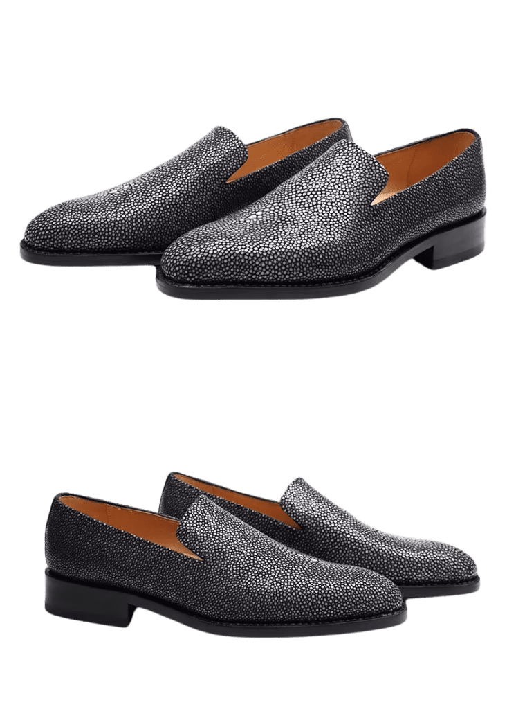 Black Stingray Skin Loafers-alt6