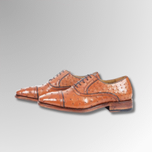 Ostrich Skin Lace-up Shoes