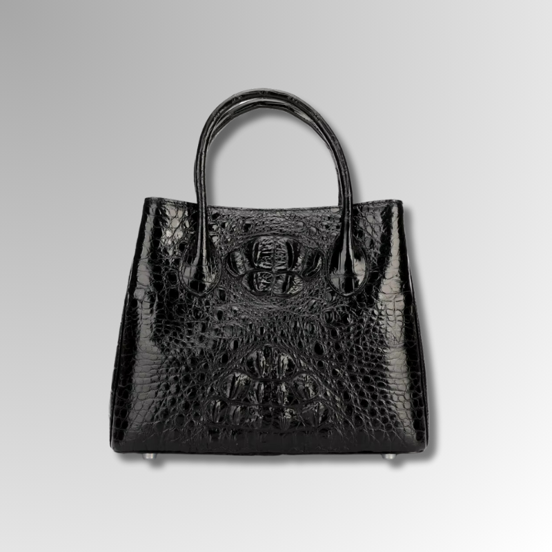 crocodile skin shoulder bag