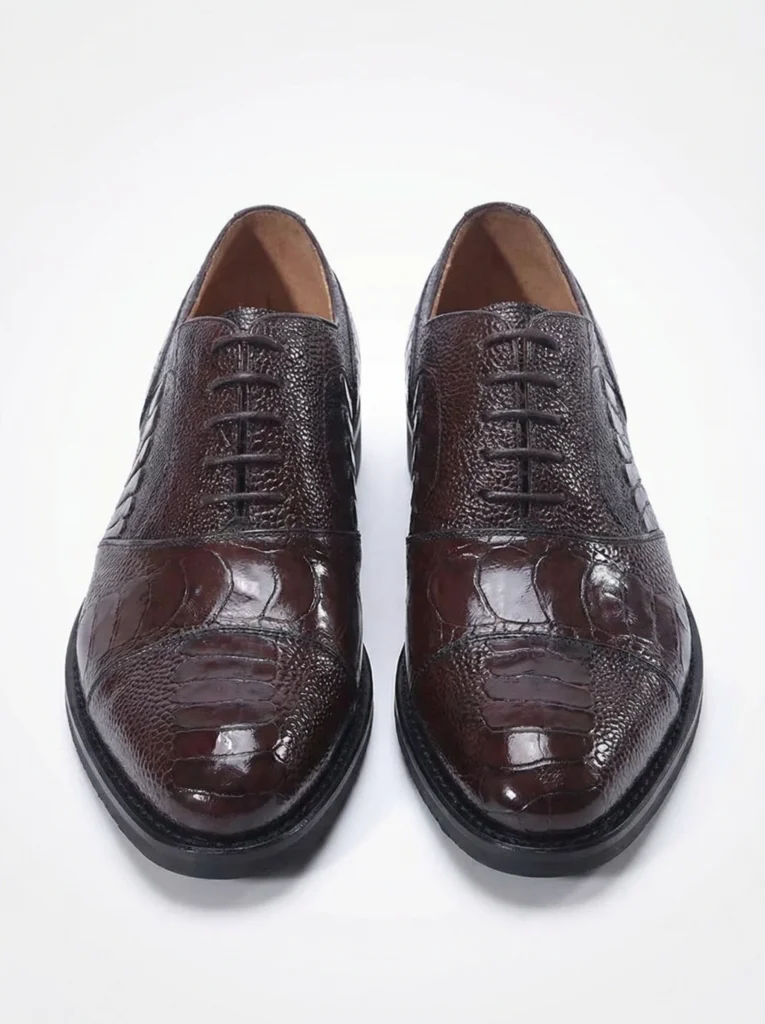 Ostrich Classic Lace-Up Dress Shoes