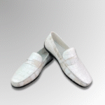 Himalayan White Crocodile Skin Loafers