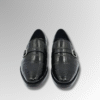 Black Crocodile Skin Formal Loafers
