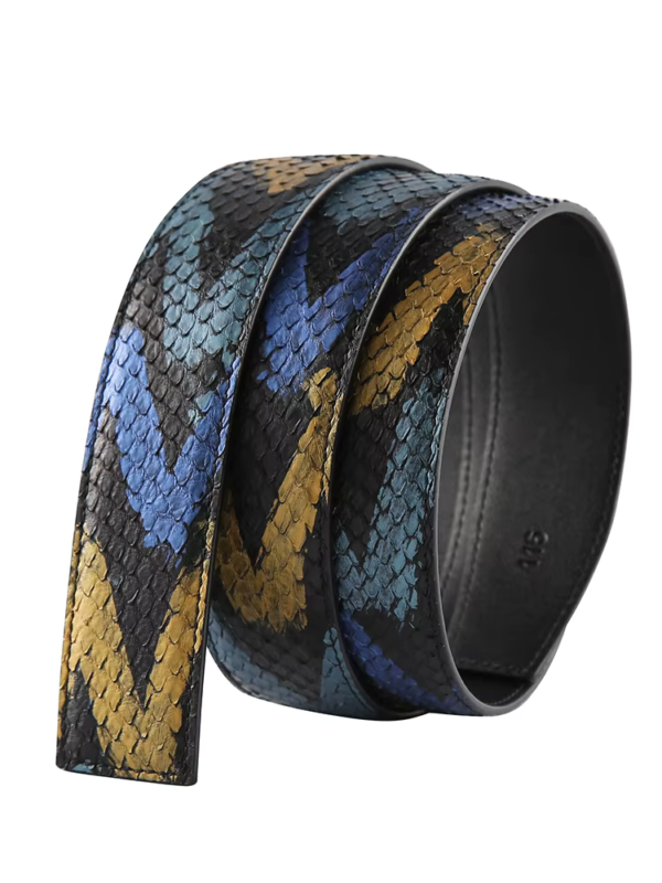 Python Skin Belt Without Buckle