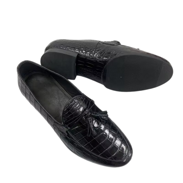 Crocodile Tassel Loafers