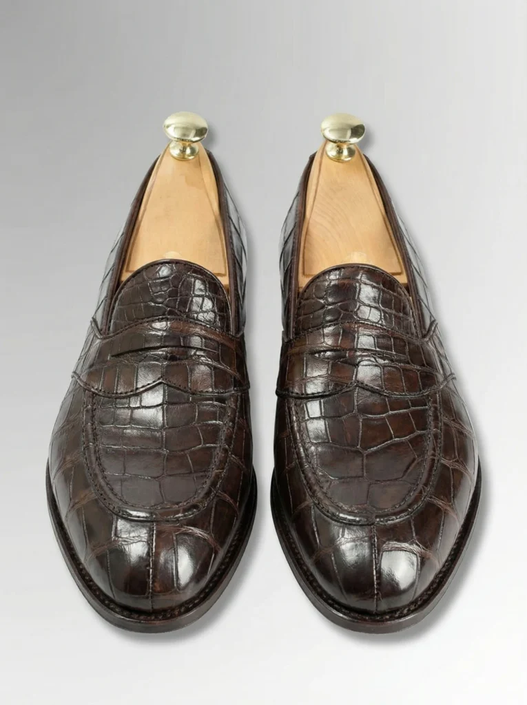 Alligator Belly Skin Loafers