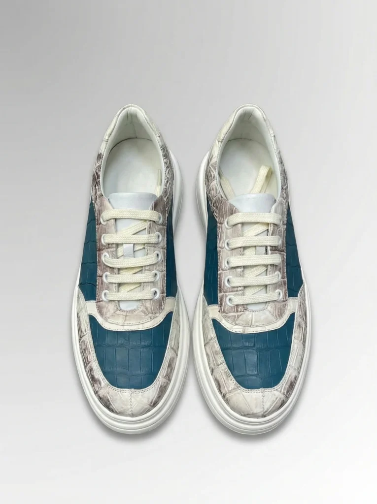 Vintage Crocodile Skin Sneakers
