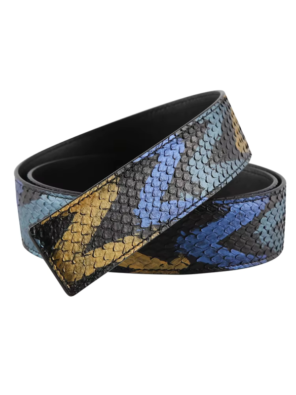 Python Skin Belt Without Buckle