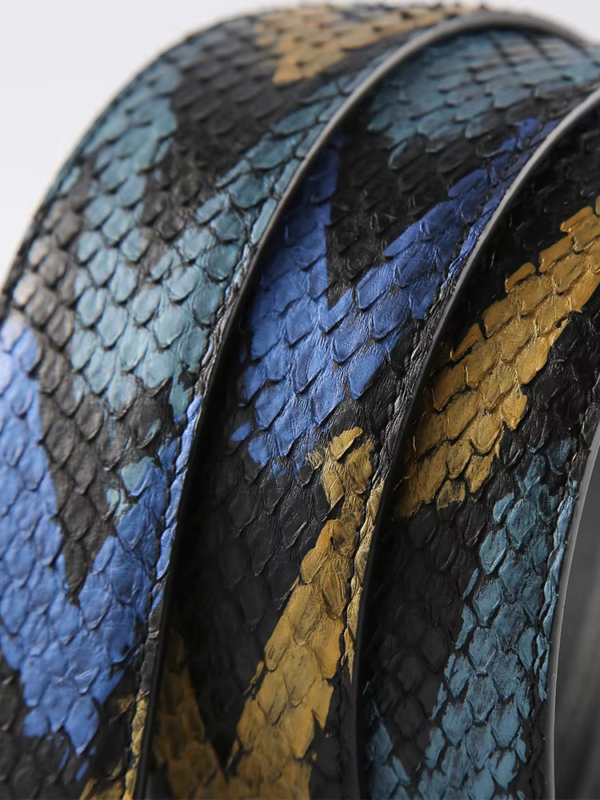 Python Skin Belt Without Buckle