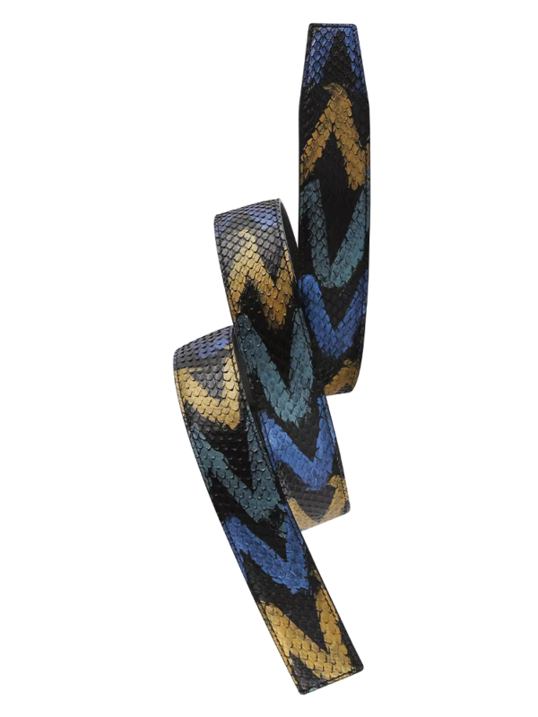 Python Skin Belt Without Buckle
