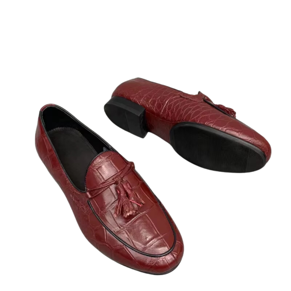 Crocodile Tassel Loafers