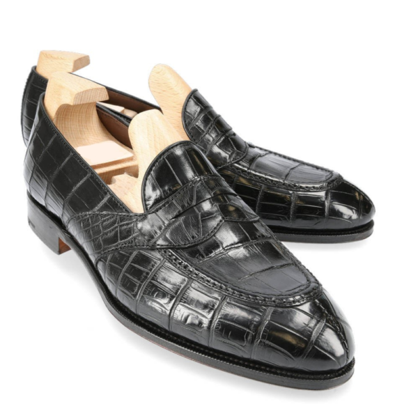 Crocodile Belly Skin Loafers