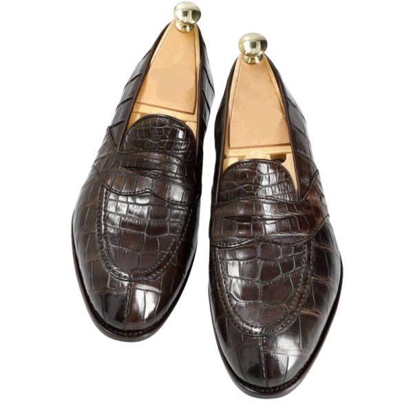 Crocodile Belly Skin Loafers