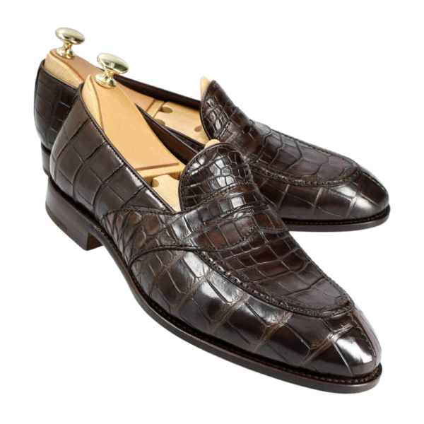 Crocodile Belly Skin Loafers