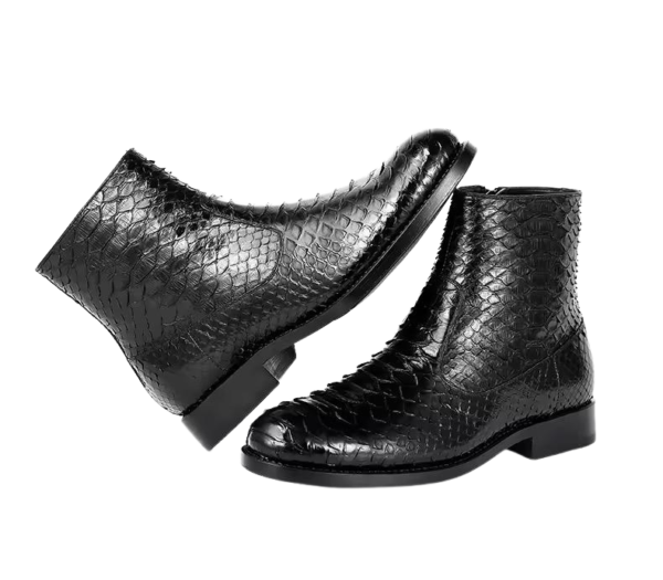 Python Snake Ankle Boots