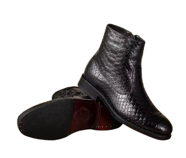 Python Snake Ankle Boots