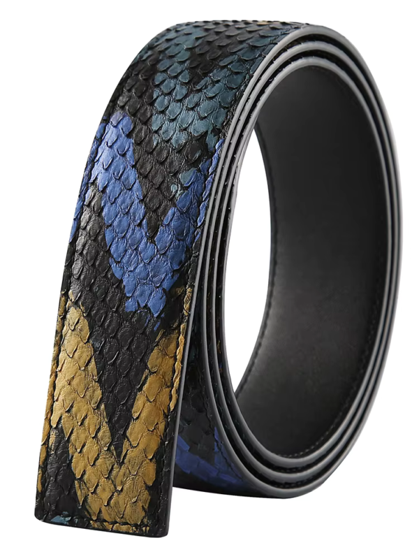 Python Skin Belt Without Buckle