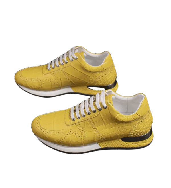Crocodile Belly Leather Sneakers