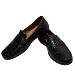 Perforated Crocodile Skin Loafers-alt6