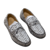 python snake leather loafers