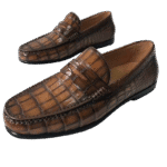Handpainted Crocodile Leather Loafers