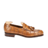 crocodile belly skin tassel loafers