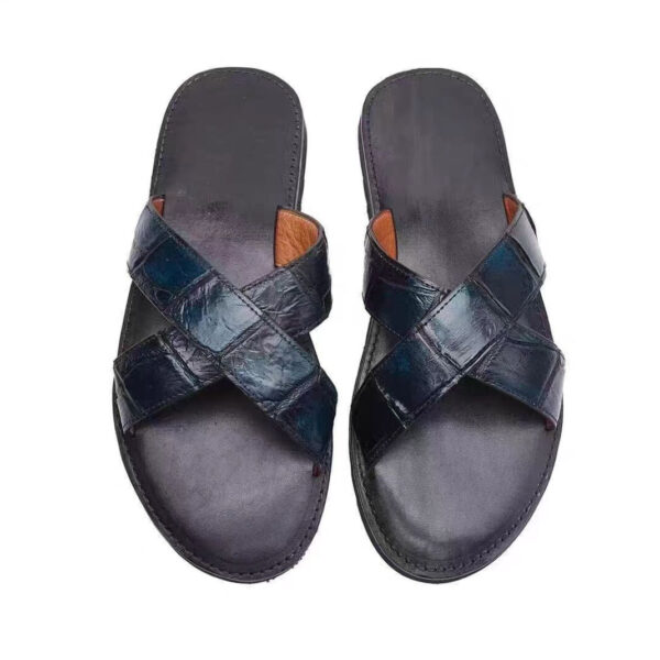 crocodile skin sandals
