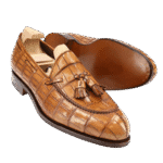 crocodile belly skin tassel loafers-alt2