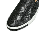 Crocodile Skin Patchwork Slip-On Sneakers-alt3