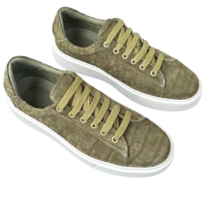 crocodile skin suede sneakers