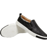 Crocodile Skin Patchwork Slip-On Sneakers-alt4