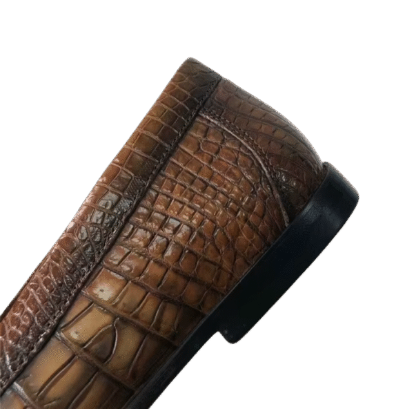 Handpainted Crocodile Leather Loafers