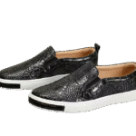Crocodile Skin Slip-On Sneakers