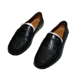 Perforated Crocodile Skin Loafers-alt4
