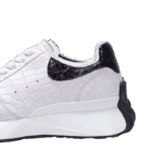 White crocodile skin sneakers-alt2
