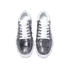 silver crocodile skin sneakers